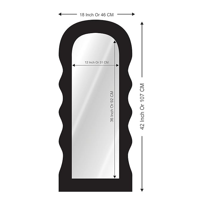 Contour Noir Pine Standing Mirror - Image 7