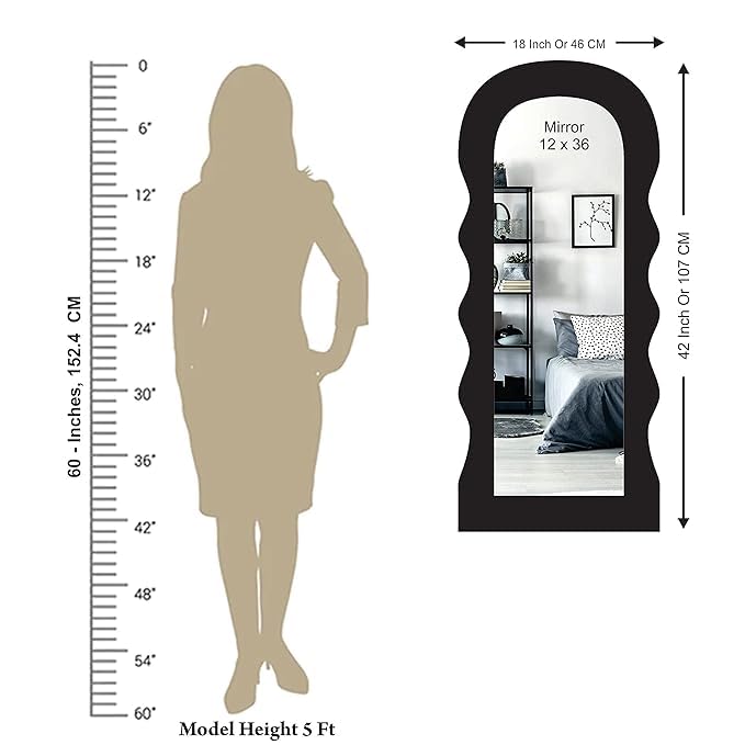 Contour Noir Pine Standing Mirror - Image 2