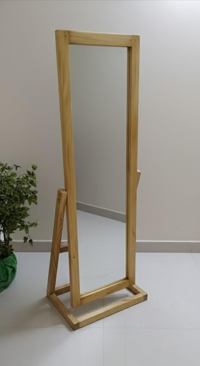 Pine Wood Full-Length Standing Mirror - Image 2