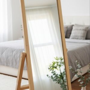 Pine Wood Full-Length Standing Mirror
